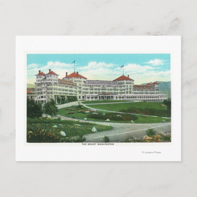 Close-up Exterior View of Mt. Washington Hotel Postcard (Front)