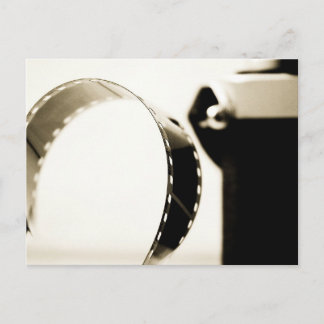 Close up film and carema postcard