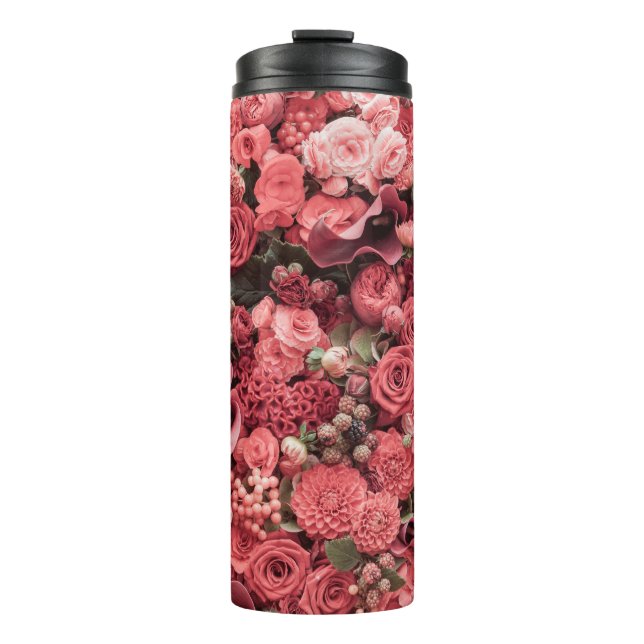Close-up floral abstract background. thermal tumbler (Front)
