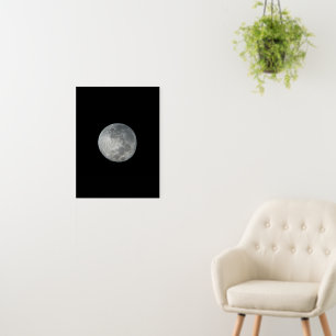 Close-Up Full Moon in the Night Sky. Photography Foam Board