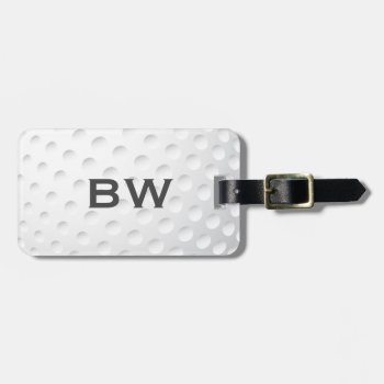 Close Up Golf Monogram Luggage Tag by istanbuldesign at Zazzle