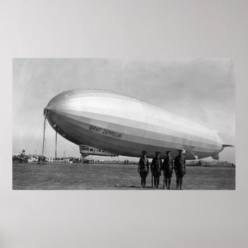 Close_Up Graf Zeppelin Blimp View Poster