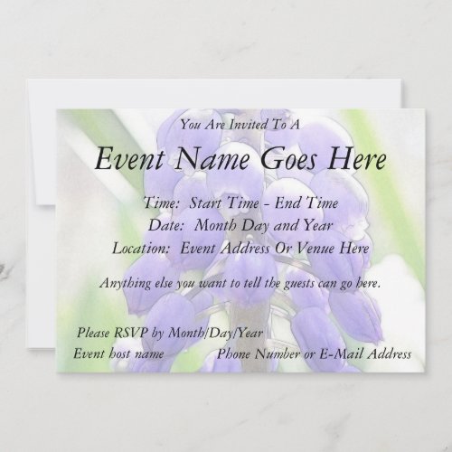 Close Up - Grape Hyacinth Invites