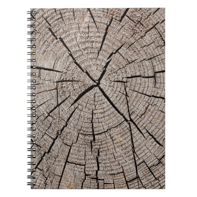 Close up gray background texture of old weathered  notebook (Front)