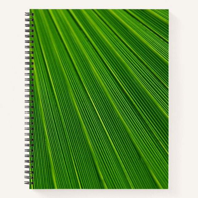 Close-up Green Leaf Notebook (Front)