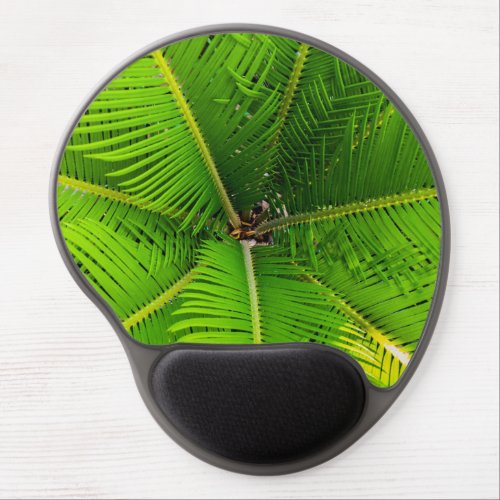 Close_up Green Palm Tree Leaves Gel Mouse Pad