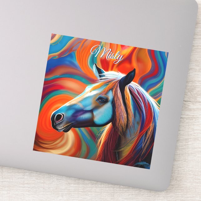 Close up Horse head *personalize* Sticker (Detail)