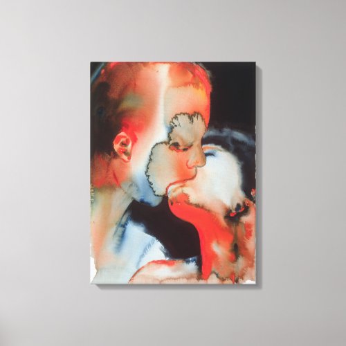 Close_up Kiss 1988 Canvas Print