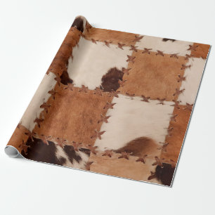 Close up leather patchwork textured background. wrapping paper