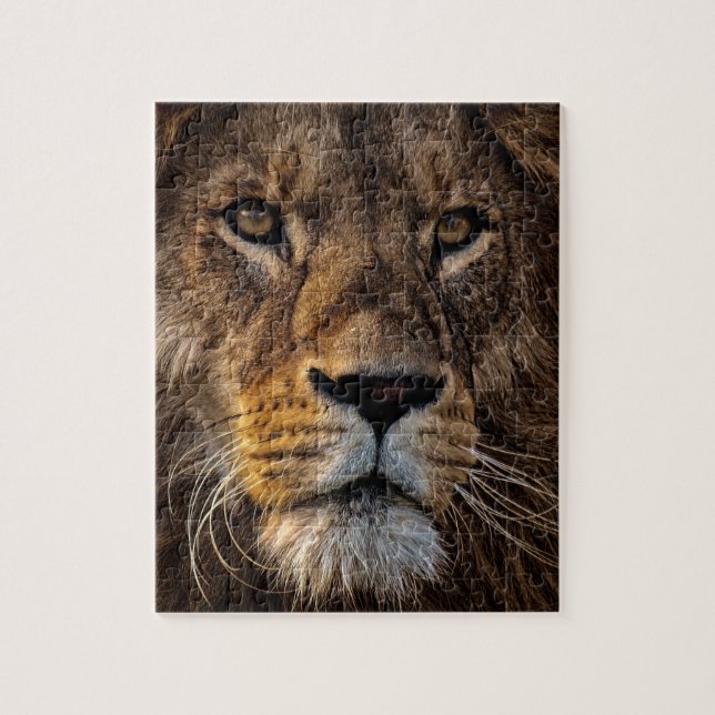 Close Up Lion, Adult Male Jigsaw Puzzle (Vertical)