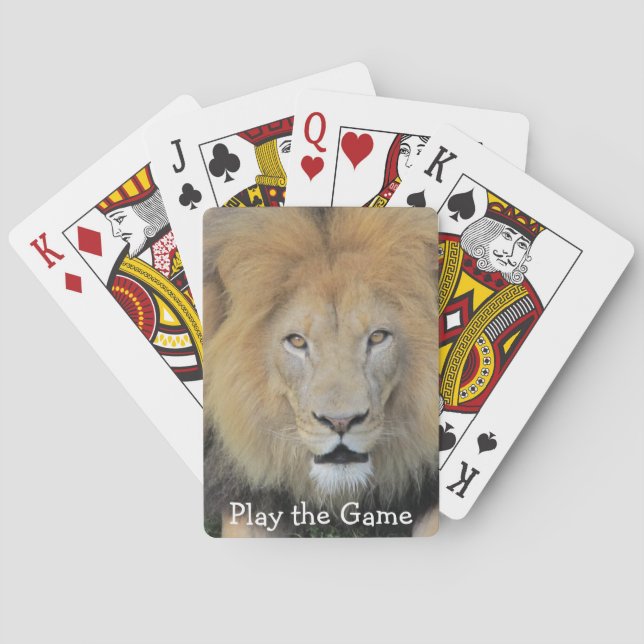 Close-up Lion picture Poker Cards (Back)