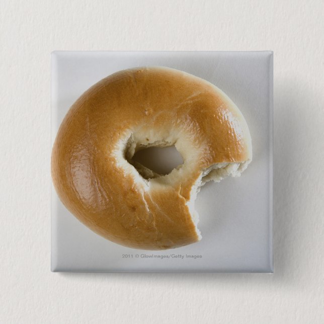 Close-up of a bagel button (Front)
