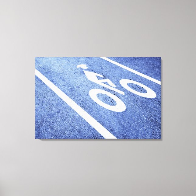 Close-up of a bicycle sign on the road (Front)