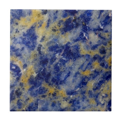 Close up of a Blue Sodalite Ceramic Tile