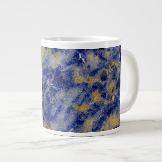 Close up of a Blue Sodalite Giant Coffee Mug (Front Right)
