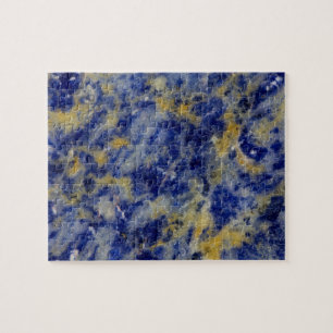 Close up of a Blue Sodalite Jigsaw Puzzle
