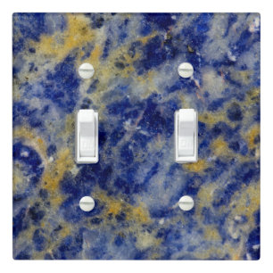 Close up of a Blue Sodalite Light Switch Cover
