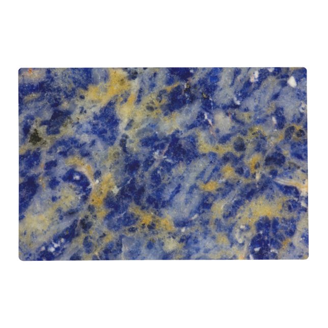 Close up of a Blue Sodalite Placemat (Front)