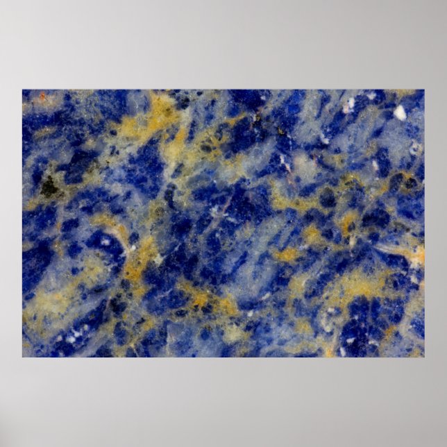 Close up of a Blue Sodalite Poster (Front)