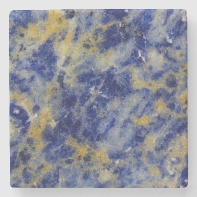 Close up of a Blue Sodalite Stone Coaster (Front)