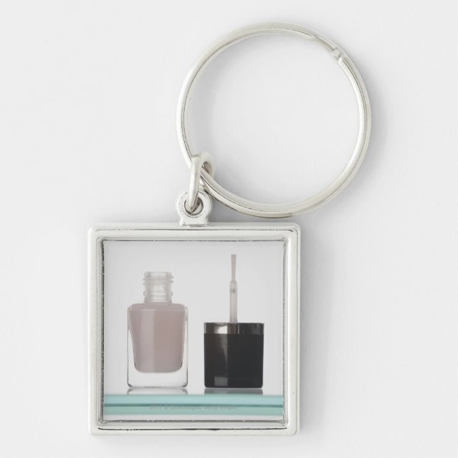 Close-up of a bottle of nail polish keychain (Front)