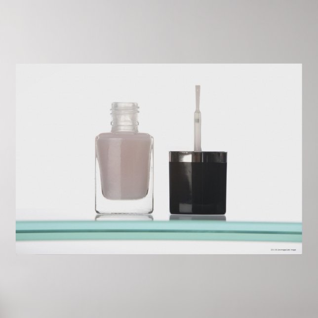 Close-up of a bottle of nail polish poster (Front)
