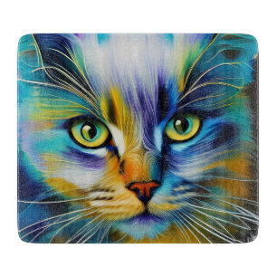 Close up of a Colorful Siamese Kitten Cutting Board