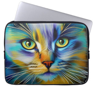 Close up of a Colorful Siamese Kitten Laptop Sleeve