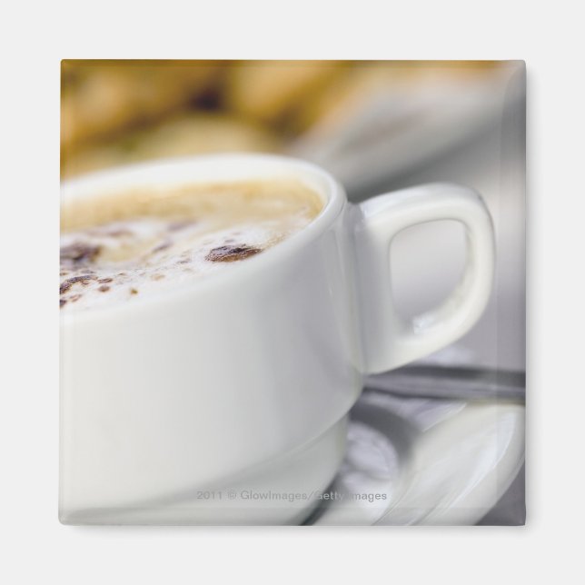 Close-up of a cup of coffee magnet (Front)