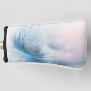 Close up of a feather Putter Golf Head Cover