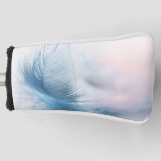 Close up of a feather Putter Golf Head Cover