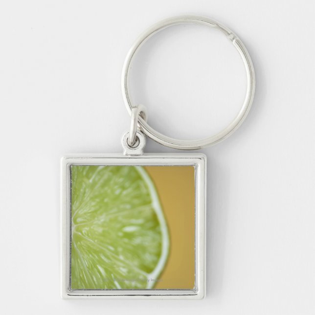 Close-up of a lemon slice keychain (Front)