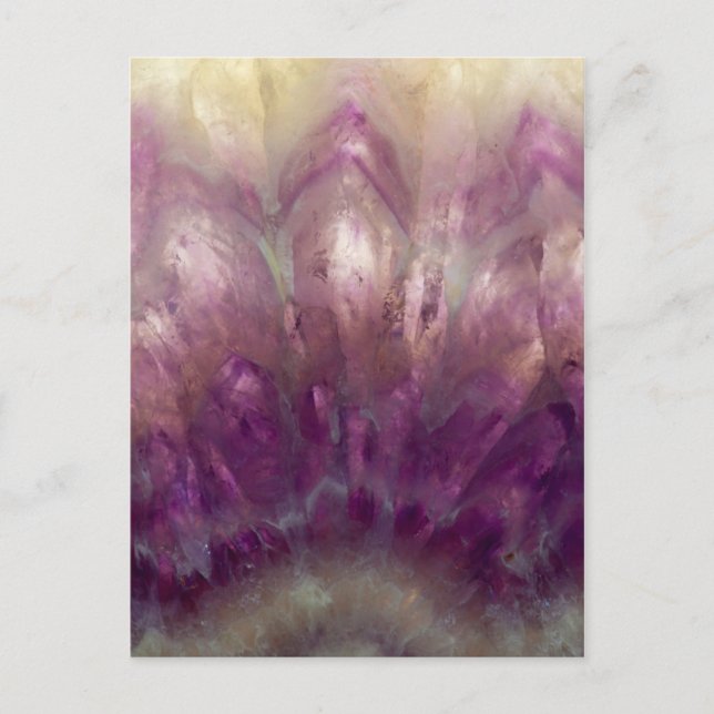 Close up of a purple Amethyst Postcard (Front)