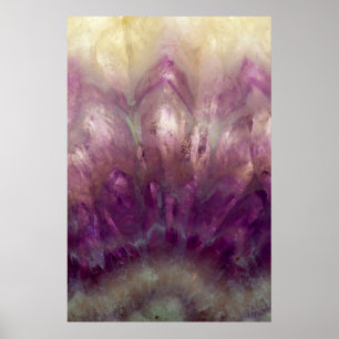 Close up of a purple Amethyst Poster