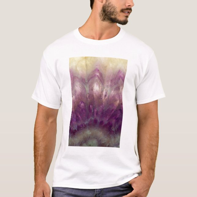 Close up of a purple Amethyst T-Shirt (Front)
