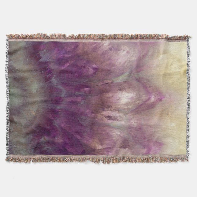 Close up of a purple Amethyst Throw Blanket (Front)