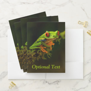 Close up of a Red Eyed Tree Frog #1 Pocket Folder