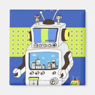 Close-up of a robot magnet