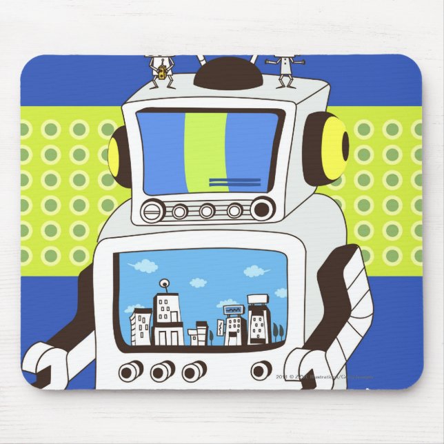 Close-up of a robot mouse pad (Front)