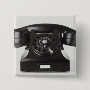 Close-up of a rotary phone button