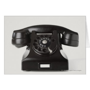 Close-up of a rotary phone cards