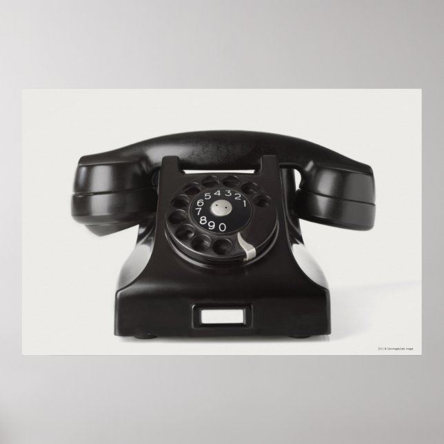 Close-up of a rotary phone poster (Front)