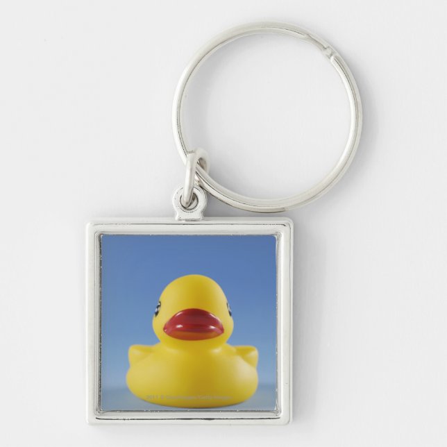 Close-up of a rubber duck keychain (Front)