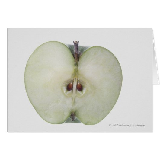 Close-up of a sliced granny smith apple cards (Front Horizontal)