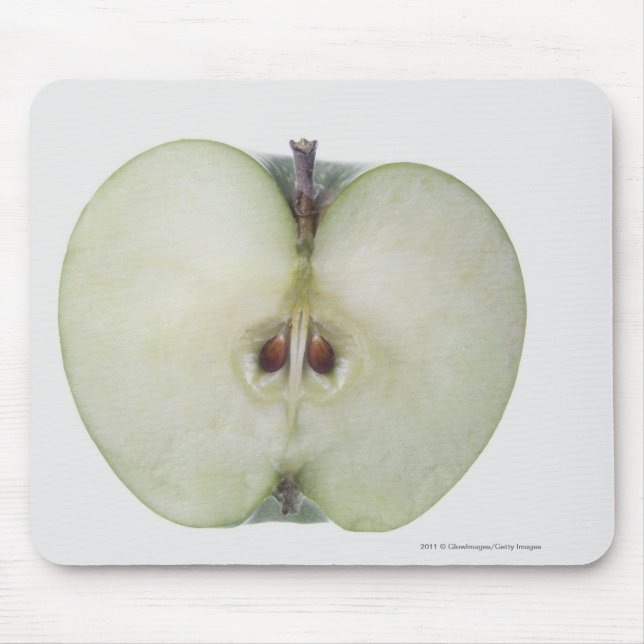 Close-up of a sliced granny smith apple mouse pad (Front)