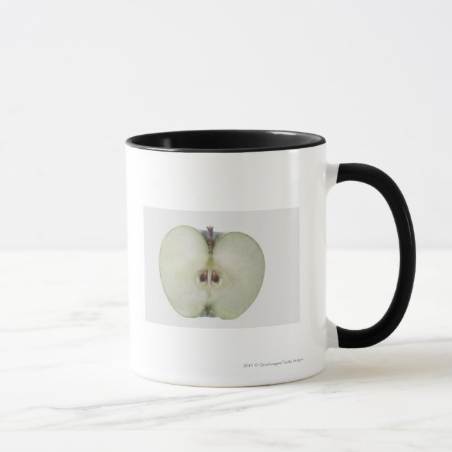 Close-up of a sliced granny smith apple mug (Right)