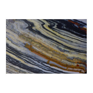 Close up of a Striated Jasper Slab Acrylic Print