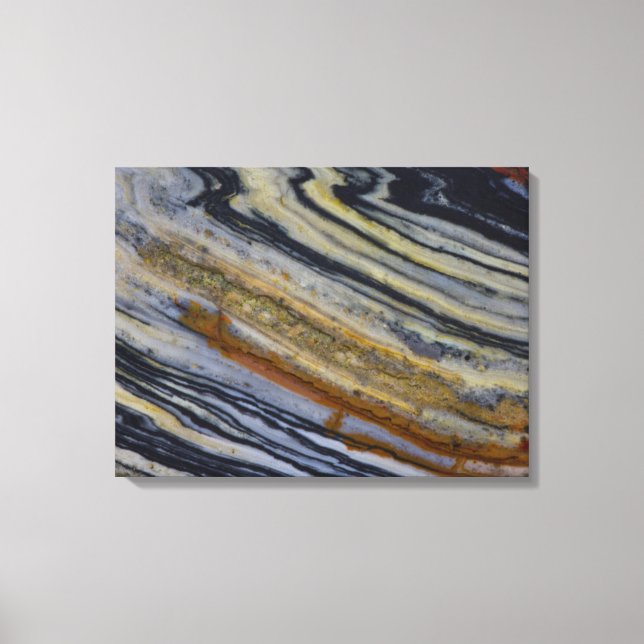 Close up of a Striated Jasper Slab Canvas Print (Front)