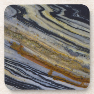 Close up of a Striated Jasper Slab Coaster