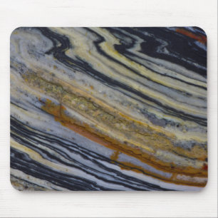 Close up of a Striated Jasper Slab Mouse Pad
